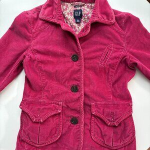 Y2K GAP corduroy floral pink jacket